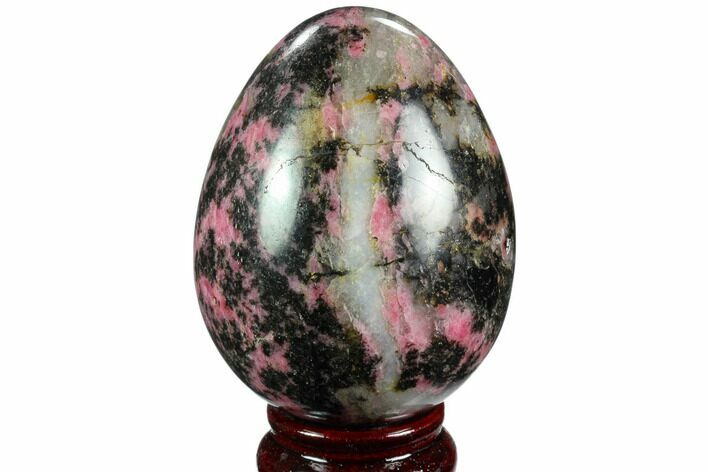 Polished Rhodonite Egg - Madagascar #124123